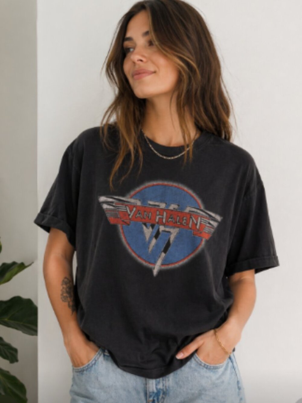 Van Halen Graphic Band Tee Vintage Style Black T-Shirt size XL